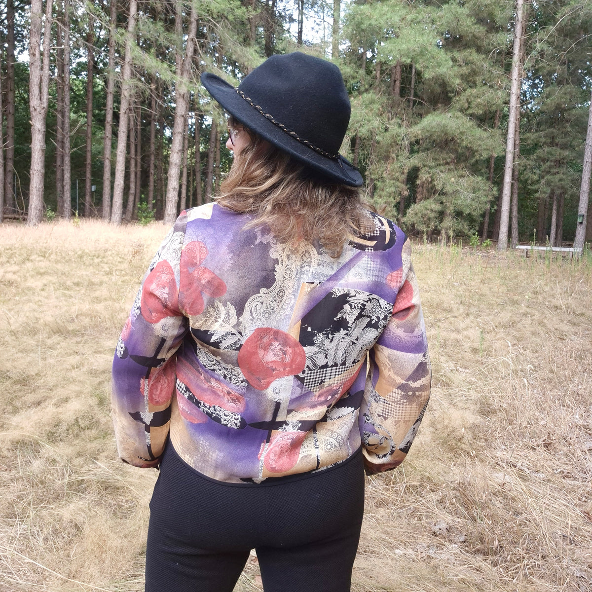Vintage Frank Walder Abstract Art Blouse – Jaren '80/'90 Multi-Color