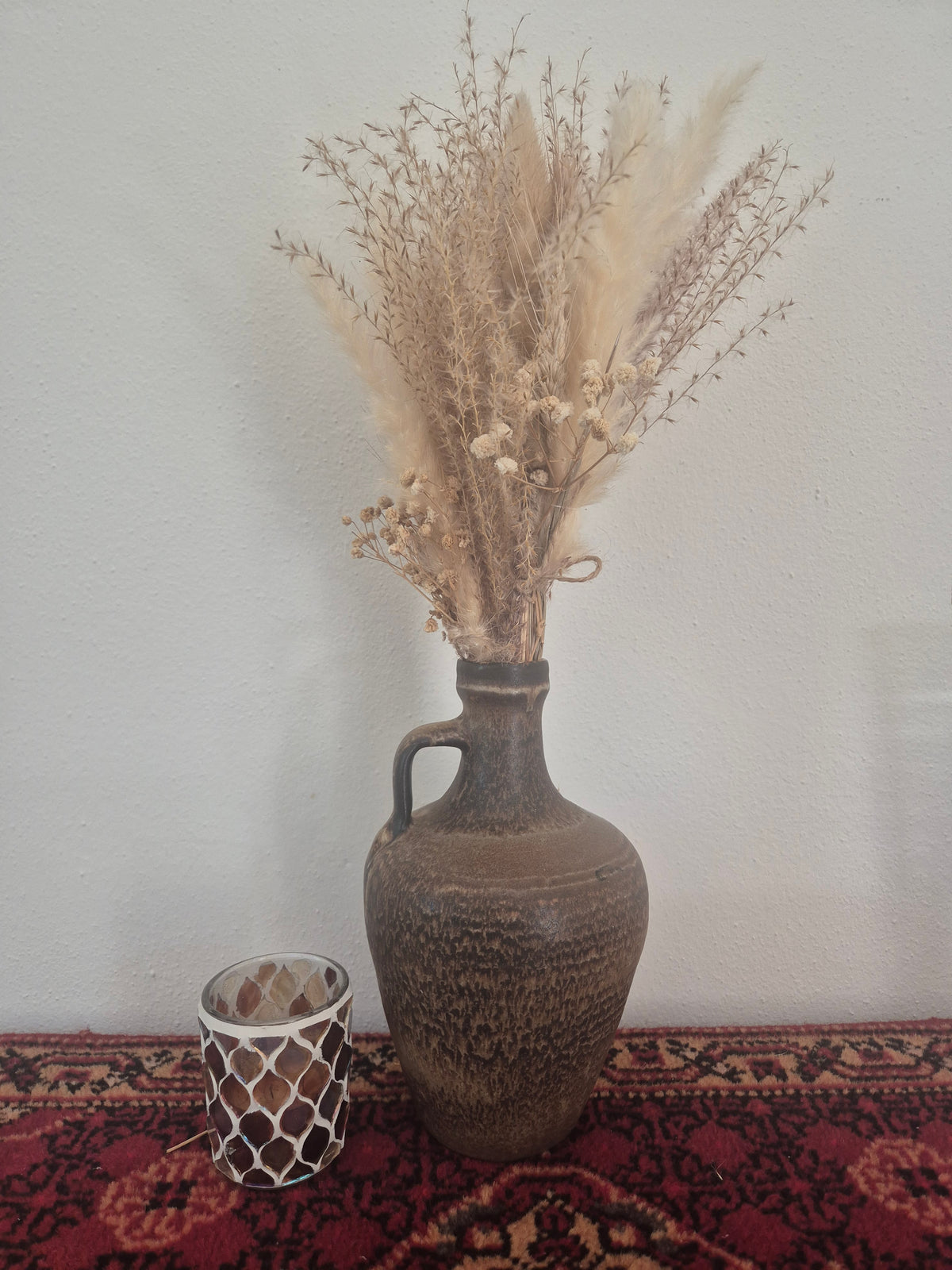 Vintage Oorkan Bruin/Beige – Rustiek West-Duits Aardewerk