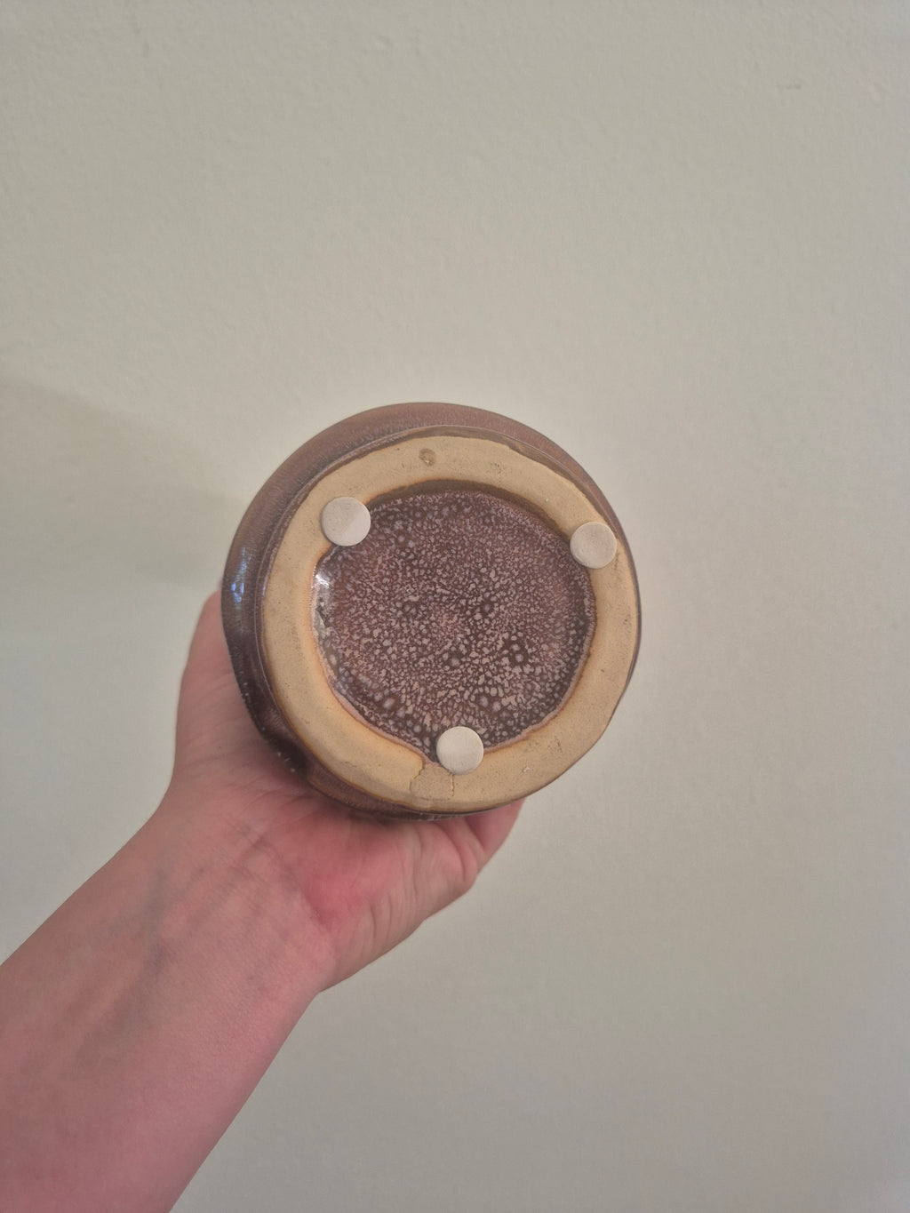 Handgemaakte Keramische Vaas – Bohemian Paars/Bruin